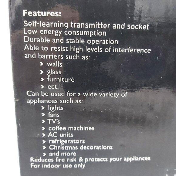 Etekcity ZAP Remote Outlet Switches-Set of 5 With 1 Remote-Model 10-BH9938U - Picture 8 of 12